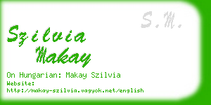 szilvia makay business card